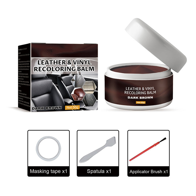 Contentgu®🔥Leather & Vinyl Recoloring Balm🛋️ Leather Repair Paste Fix Scuffs Restore Faded Leather