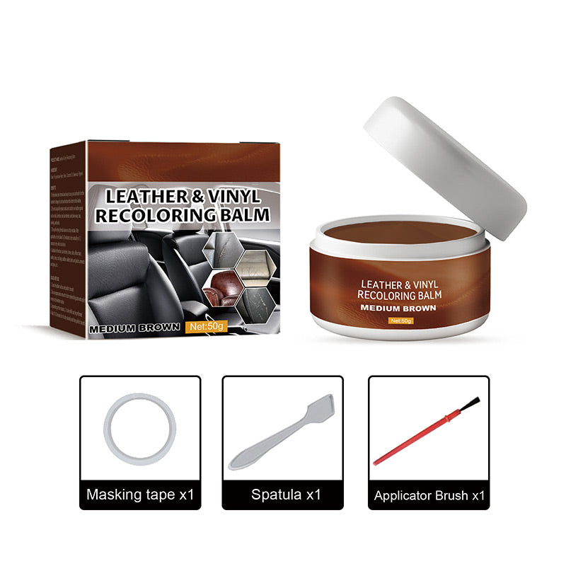 Contentgu®🔥Leather & Vinyl Recoloring Balm🛋️ Leather Repair Paste Fix Scuffs Restore Faded Leather