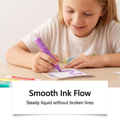Contentgu Popcorn Pens 3D Puffy Bubble Paint Pens 6 Colors