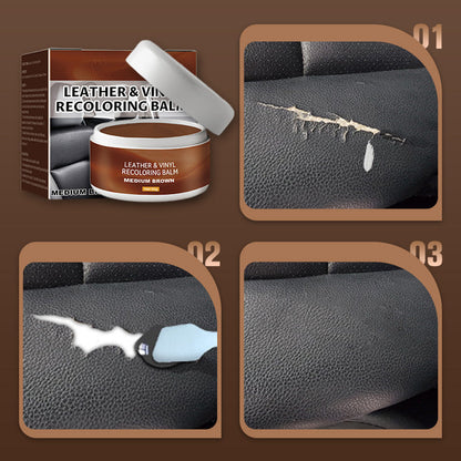 Contentgu®🔥Leather & Vinyl Recoloring Balm🛋️ Leather Repair Paste Fix Scuffs Restore Faded Leather